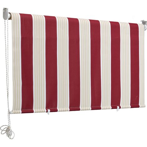 Tenda da sole a caduta 150 x 250 centimetri tenda parasole verticale rigata bordeaux