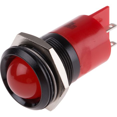 Voyant LED lumineux Rouge RS PRO, dia. 22mm, 230V c.a., IP67 ( Prix pour 1 )