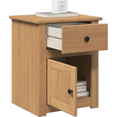 Table de chevet-Table de nuit Panama 46x40x57 cm bois massif de pin 709888 (1/5)