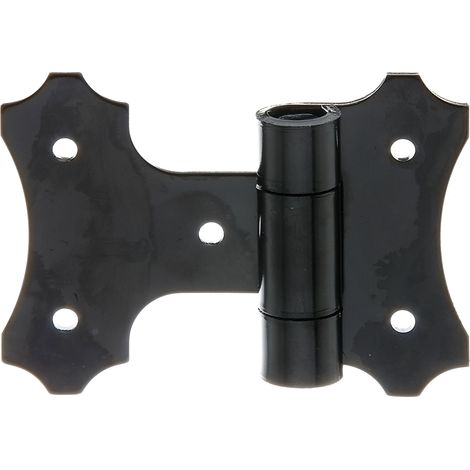 Charnière de volet noire plastifiée – Acier zingué – Longueur 94 mm – Marque Alberts (1/2)