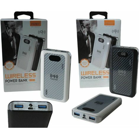 Trade Shop - POWER BANK 4 IN 1 KABELLOSES LADEGERÄT QI LED 12000 MAH BATTERIE-LADEGERÄT - (1/5)