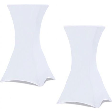 Lot de housses pour table pliante CM 2 105 blanches (1/4)