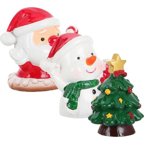 Miniature Christmas Decor Resin Ornament for Home 6Pcs Xmas Figurines (1/5)
