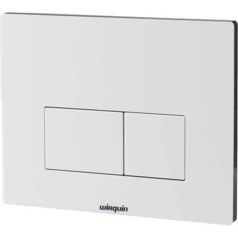 Plaque commande double touche DESIGN blanche - Commande double chasse - WIRQUIN (1/2)