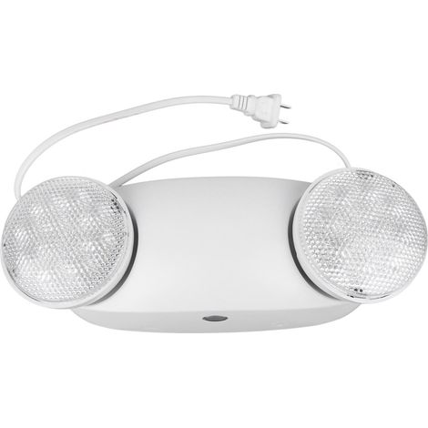 Ortviai Lampe de Secours LED avec 2 Ampoules, Batterie 1800 mAh, Boîtier ABS Ignifuge, Montage Mur/Ceiling (1/5)