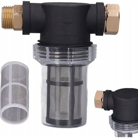 Filtre à Eau 3/4" F-M – Maille Métallique 40 Microns, 10 Bar, 60°C Anti-Sable et Impuretés Pour Arrosage, Fontaines, Nettoyeurs Accessoire Irrigation (1/5)