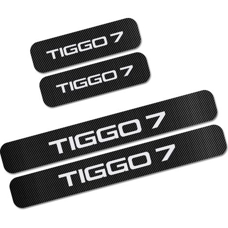 (TIGGO 7) 4 autocollants de seuil de porte pour CHERY TIGGO 2 3 4 5 5X 6 7 8 PRO OMODA,protection anti-rayures en fibre de carbone Accessoires (1/3)
