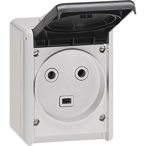 Legrand 096941 Steckdose mit Erdung – 32 A – IP44 – 2 Steckplätze