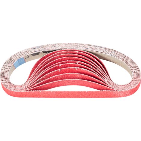 PFERD TOOLS Keramikkorn Schleifband BA 16x520mm CO-COOL60 für Edelstahl-Schliff mit Bandschleifer 50 Stk (1/4)