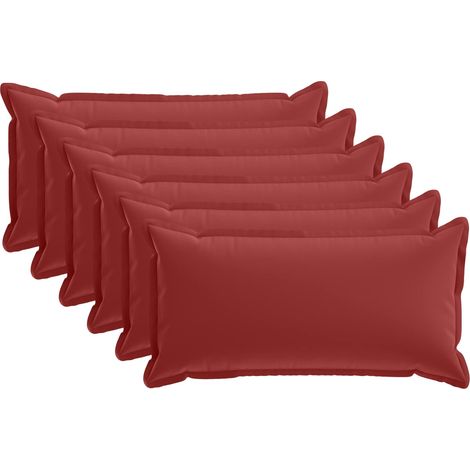 Kissenbezug 6 stk. HOUTEN Weinrot 40 x 70 cm Polyester vidaXL