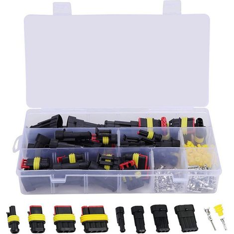 Connecteur Étanche - 300 Pièces Kit 1 2 3 4 Broches - Pour Automobile Moto Bougies - Connecteur Électrique
