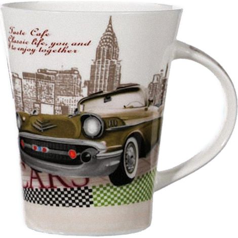 Tasse en porcelaine Voiture verte