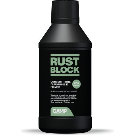 Camp RUST BLOCK CONVERTIRUGGINE E PRIMER, Converte e blocca la ruggine, Protettivo, Sovra-verniciabile (1/2)