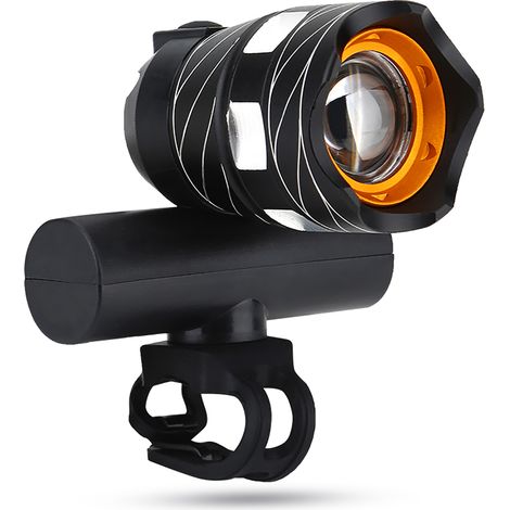 Phare avant vélo USB rechargeable étanche, lampe de guidon pour cyclisme, éclairage LED sécurité vélo (1/5)