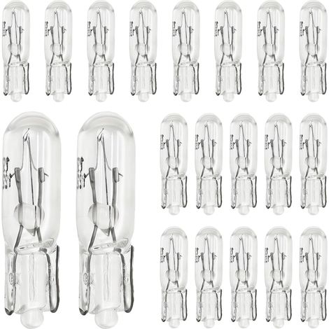 20PCS T5 12V 1.2W LED Incandescent Dashboard Light - White (1/5)
