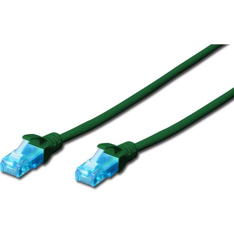 Cordon de brassage DIGITUS UTP cat. 5e 1,5 m PVC vert (1/2)