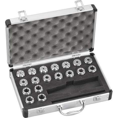 ER32 jeu de 18 pinces elastiques 3-20 mm pour mandrin fraise Fervi p032/18p