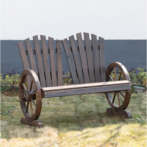 seduta legno 108x66x95 2 posti da esterno rustica HAVRYA (1/4)
