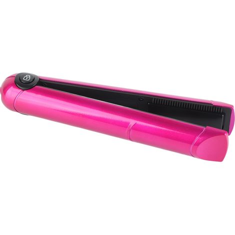 Mini lisseur/boucleur multifonctionnel rechargeable par USB, outil de coiffure (rose rouge) (1/5)