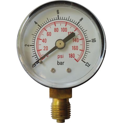 Manomètre radial sec D50 10 bars M 8x13
