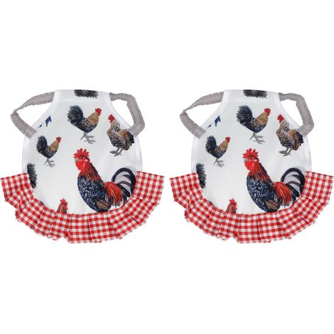 Lot de 2 selles de poule, tablier de protection des plumes d'ailes, élastique, accessoire pour volailles, type C. (1/5)