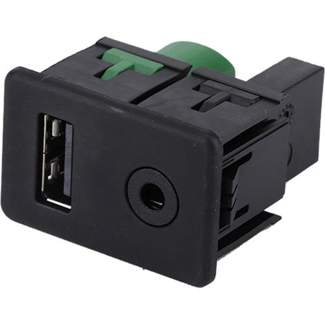 Prise USB pour voiture avec interrupteur et faisceau de câblage (compatible Volkswagen Sagitar, Golf 6, New Polo RCD510/310+/300). Notice incluse. Ne pas utiliser la marque POLO. (1/5)