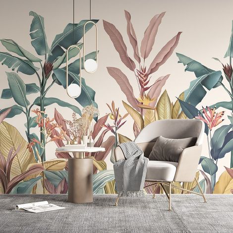 Papier Peint Tropical - Jungle Élégante - 150 x 250 cm (1/2)
