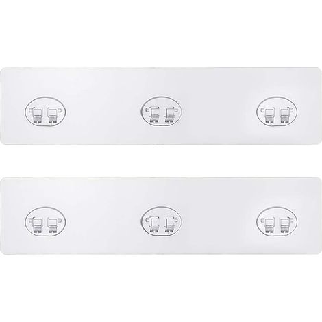 Lot de 2 bandes adhésives de rechange pour étagère de douche - Autocollant de rechange pour salle de bain - Adhésif mural robuste-7x26cm (1/5)