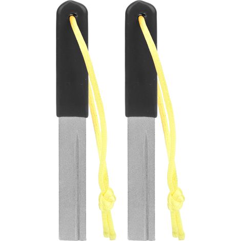 Set di 2 lime a uncino Toivize 9005-02, grana 600, taglio diamantato, impugnatura antiscivolo nera per un'affilatura precisa e veloce. (1/5)