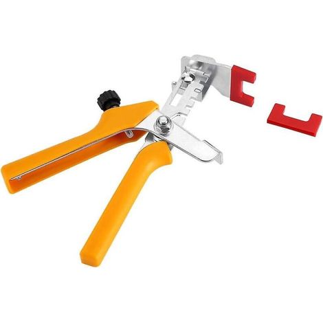 Kit de pince de nivellement pour carrelage jaune et noir - Outil de pose de carrelage métallique avec pince de sol (1/5)