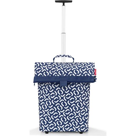 reisenthel trolley M - Carrello Multiuso per Spesa, per Viaggio o Lavoro, Capiente e Pratico, con Cerniera e Manico Estensibile, Tessuto Idrorepellente, 43 L, Fantasia Signature Navy (1/5)