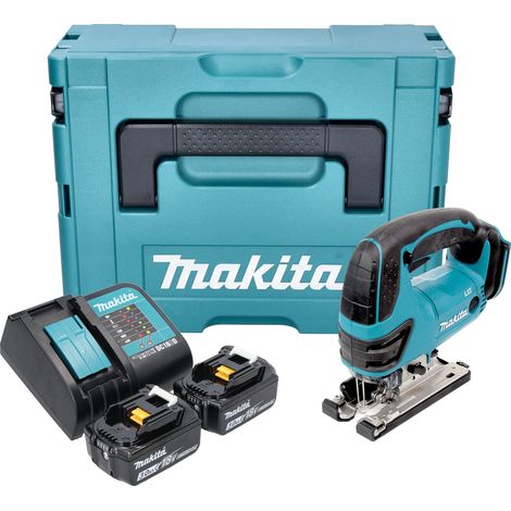 Makita DJV 180 SFXJ Akku Stichsäge 18 V 135 mm + 2x Akku 3,0 Ah + Ladegerät + Makpac (1/5)