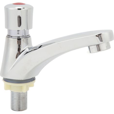 Robinet à temporisation Robinet de lavabo Économiseur d'eau à fermeture automatique Bouton-poussoir Robinet d'eau froide simple pour évier Domicile Locaux commerciaux (1/5)