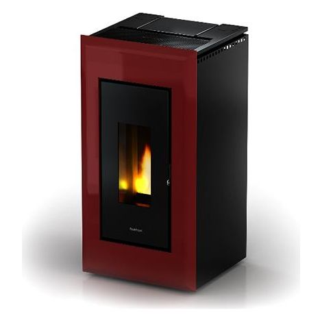 Pelletofen Vega, bordeaux B 54 x T 54 x H 105 cm