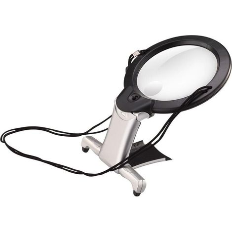 Reading Magnifier, Lighted Magnifying Glass, Hands-Free Magnifying Glass, Large LED Magnifying Glass, Lighted Lenses for Seniors YMYNY
