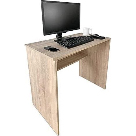 Cambrienne, Bureau, Tables d'ordinateur, Couleur, Pratique et Fonctionnelle, Dimensions : 90 cm (Largeur) x 49,5 cm (Profondeur) x 77 cm (Hauteur), Bois, 90 x 49,5 x 77 cm (1/5)