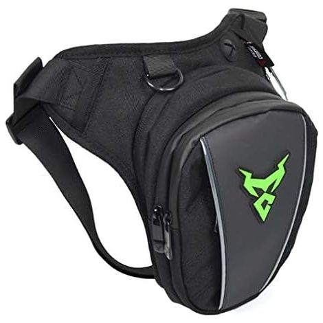 Sac De Cuisse Oxford - 1 Pièce - Tissu Imperméable - Multi-Poches Et Sangles Réglables - Pour Moto Randonnée Cyclisme Homme Femme - 29x15x29cm (1/5)