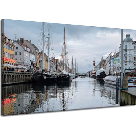 Lienzo impreso Arquitectura Copenhague 120x70 cm Dinamarca Europa Capital