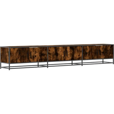 Mobile TV multimediale scaffale per televisione televisione buffet sala da pranzo soggiorno camera da letto rovere affumicato 240 x 35 x 41 cm derivati del legno marrone 020027370