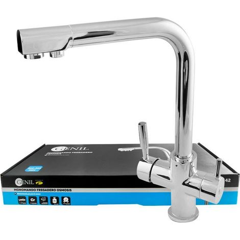 Grifo Monomando Fregadero para Osmosis Grifo de Cocina Doble Salida para Agua Filtrada y Agua Caliente/Fria (1/5)