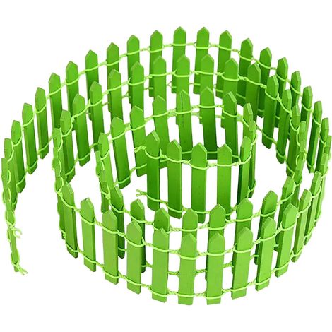 Clôture Miniature - 90 cm - Pour Jardin Féerique et Décoration Intérieure - Blanc - Lot de 3 (1/4)