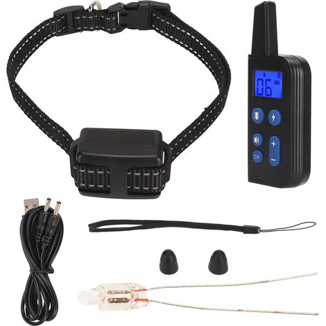 Collier de dressage pour chien étanche IP67, 3 modes de dressage, collier électrique rechargeable avec télécommande (1/5)