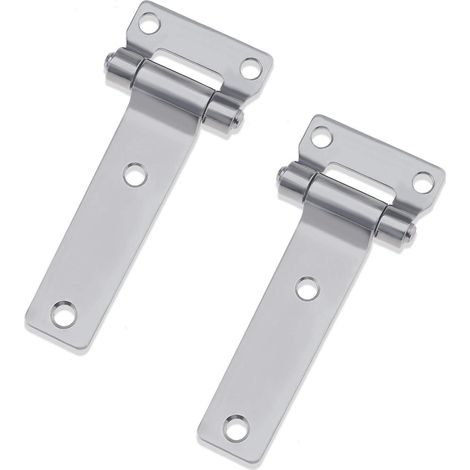 2 bisagras en forma de T para contenedores, fabricadas en acero inoxidable 304, para camiones, furgonetas y caravanas, 135 mm