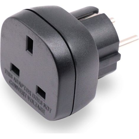 ébène mat) – UK à EU/DE/FR/FR/IT/ES Adaptateur Enfichable Appareil électronique 3 Broches (1/5)