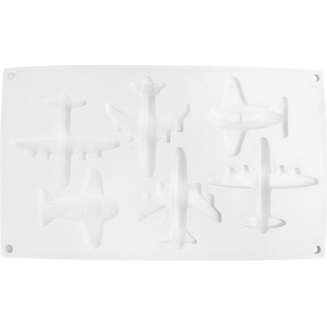 Moule en Silicone Avion 6 Cases pour Pâtisserie Chocolat Décoration Cuisine Maison (1/5)