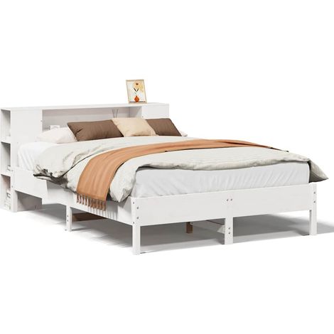 Maison Exclusive - Letto Libreria senza Materasso Bianco 160x200 cm Legno di Pino