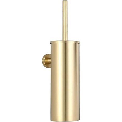 Toilette Porte-brosse Balai Toilette WC en Acier INOX 304 Mural Imperméable Facile à nettoyer pour WC Salle de Bains Toilettes avec Support Brosse Antibactérienne(or) (1/5)