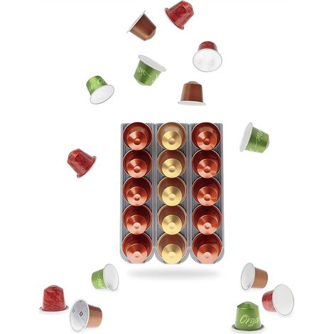 Porte Capsule pour Nespresso, collable sur toutes les surfaces de type murs, réfrigérateur et compatible avec les
