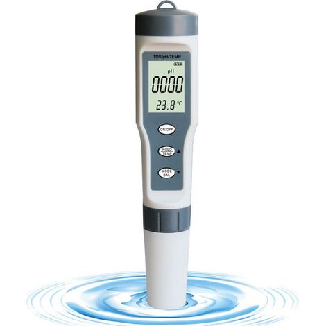 royaluxe -3 en 1 stylo de test de qualité de l'eau haute précision Tds/ph/temp 0-14 plage de mesure Ph pour piscine (1/5)