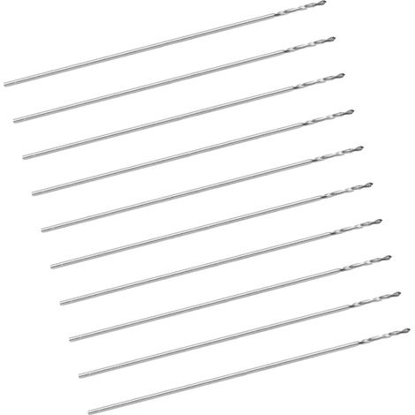10 forets hélicoïdaux à queue droite de 0,3 mm pour machines à percer les perles (1/5)